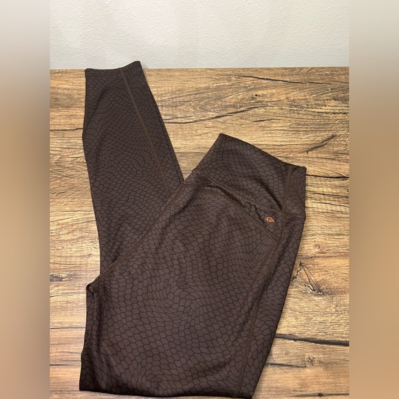 FABLETICS OASIS HIGH WAISTED LEGGING PANTS CACAO WARPED - Picture 1 of 3